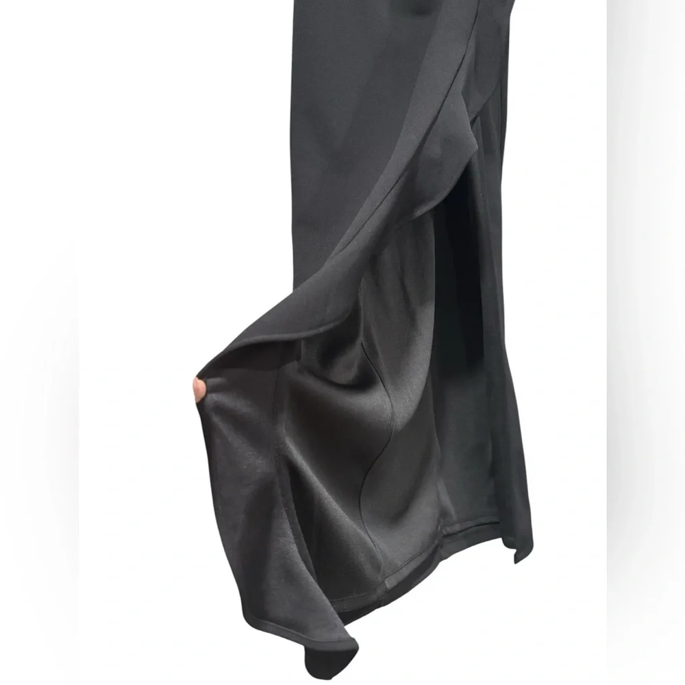 Lulu‘s after hours black ruffle maxi dress size small - Picture 3 of 8